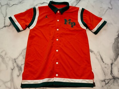 Morgan Park Mustangs Jordan x Just Don Basketball Warmup Button Shirt Medium 2
