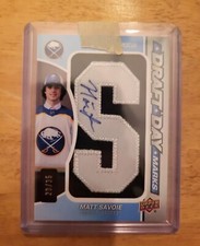 2023-24 SP Game Used MATT SAVOIE Draft Day Marks Rookie Auto 22-23 Update /35