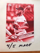 ANDREW CASHNER #TEX-5 Texas Rangers 4/5 Made 2017 Topps 5X7 Jumbo Red Version