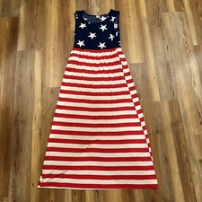 Now N Forever Sleeveless Dress USA Flag Small Made In Los Angles USA (33)