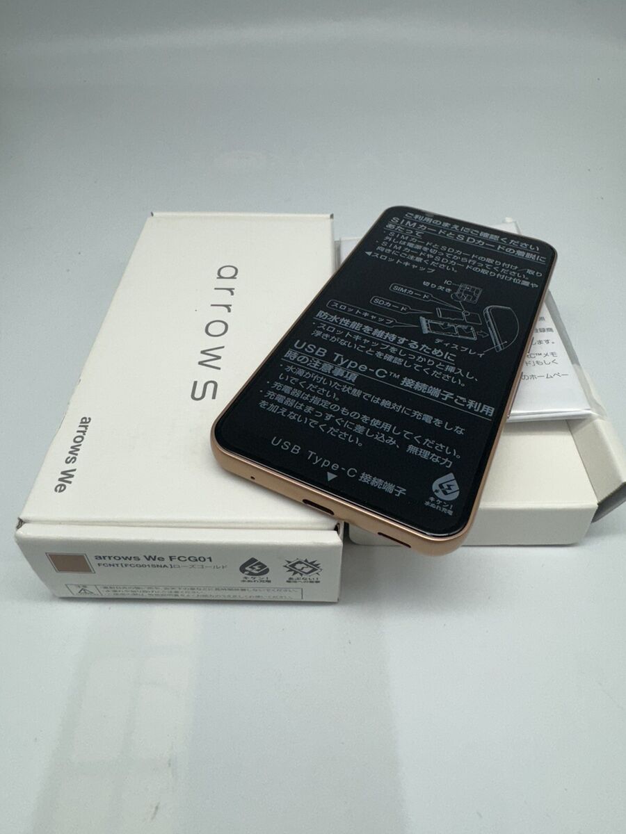 Sim Free Fujitsu Arrows We Gold Color Japan Model FCG01 Sim Free Fujitsu Arrows We Gold Color Japan Model FCG01
