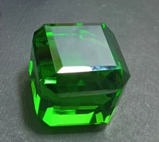 257.95 Ct Brazilian Cube Cut GREEN Topaz Loose Natural EGL Certified A++Gemstone