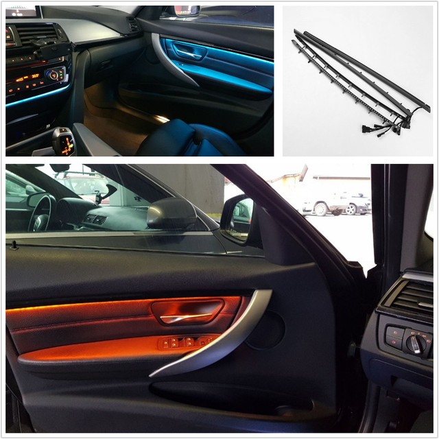 Blue Orange Led Adjustable Car Interior Door Panel Decor Light