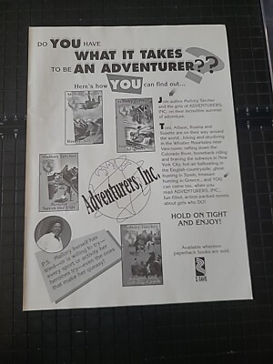 Mallory Tarcher Adventure Books Print Ad 1995 8x11 Great To Frame 