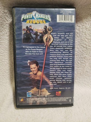 The Power Rangers Lightspeed Rescue Neptune's Daughter VHS VCR Video - Picture 3 of 4