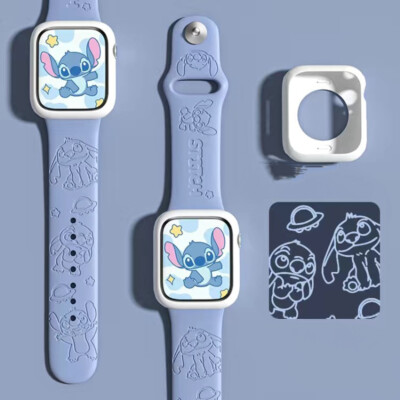 Silicone Strap Lilo Stitch Watch Band For Apple iWatch 38/40//41/42