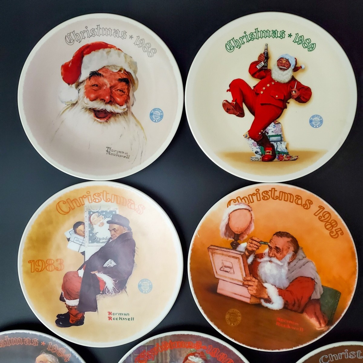 Norman Rockwell Christmas Collectors 1983-1989 Limited Edition