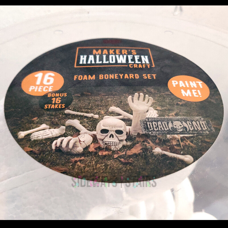 PAINT ME STYROFOAM BONES Halloween decoration skeleton boneyard set yard  prop