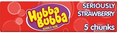 Hubba Bubba Kaugummi Erdbeere - 5 St�ck pro Packung - 35g - 4er-Packung