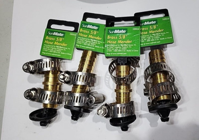 Lot of 4 - New SunMate Brass 5/8'' Hose Mender Kit With Clamps  [RC 4-5]