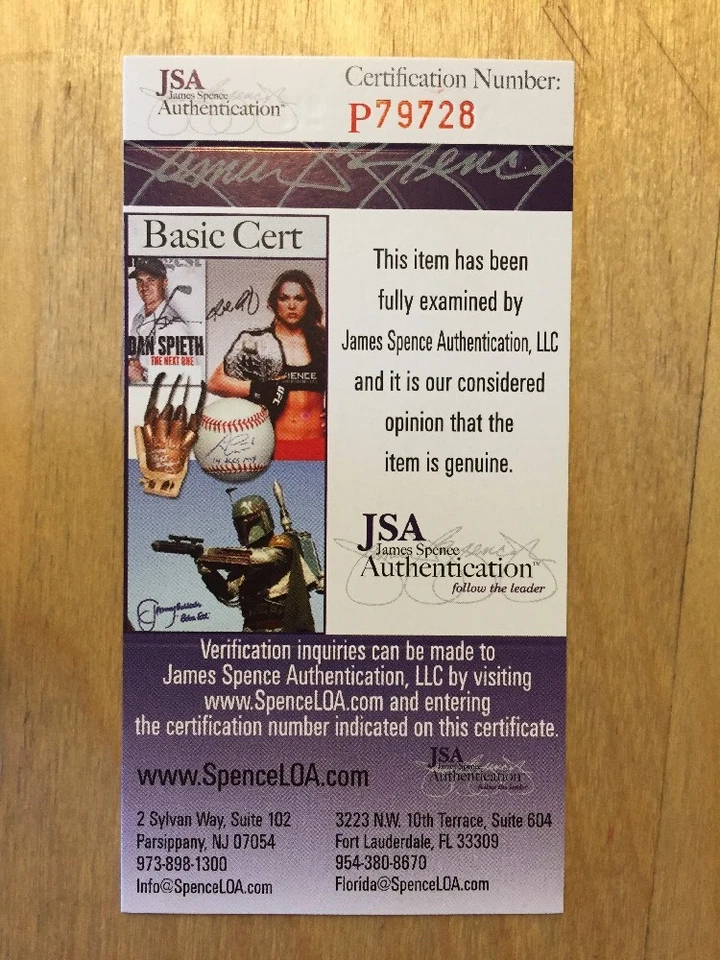 Vincent Velasquez Phillies Autograph Signed OMLB Baseball COA JSA - Image 4 of 4