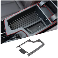 Carbon Fiber Armrest box decorative frame Cover Fit For BMW 3 Series 2013-19