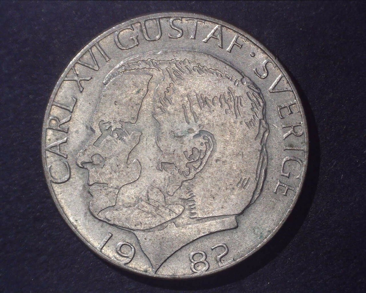 Sweden 1982 - 1 Krona Copper-Nickel Coin - King Carl XVI Gustaf | eBay