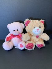 Two Valentine s Mini Heart Teddy Bear Plush Toys