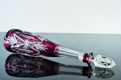 ART DECO CARAFE DECANTER LIQUEUR EN CRISTAL COULEUR LILA BY SAINT LOUIS - Bild 15 von 16