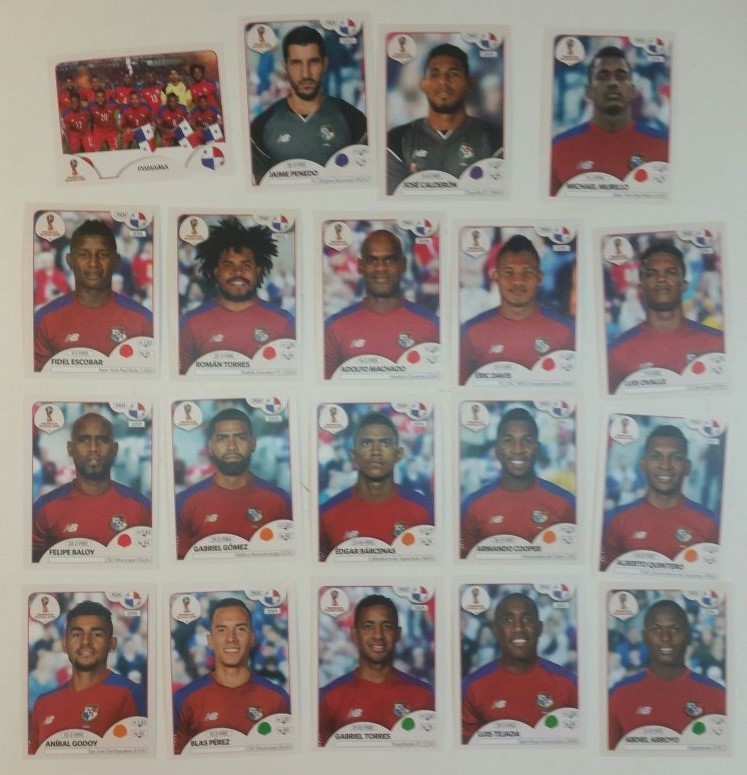 PANAMA  Panini FIFA World Cup Russia 2018 Stickers Lot of 19 Stickers NO logo