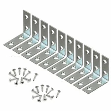 10 Pcs 1.5" inch "L" Steel Corner Braces w/ Screws Pack LOT Right Angle Bracket