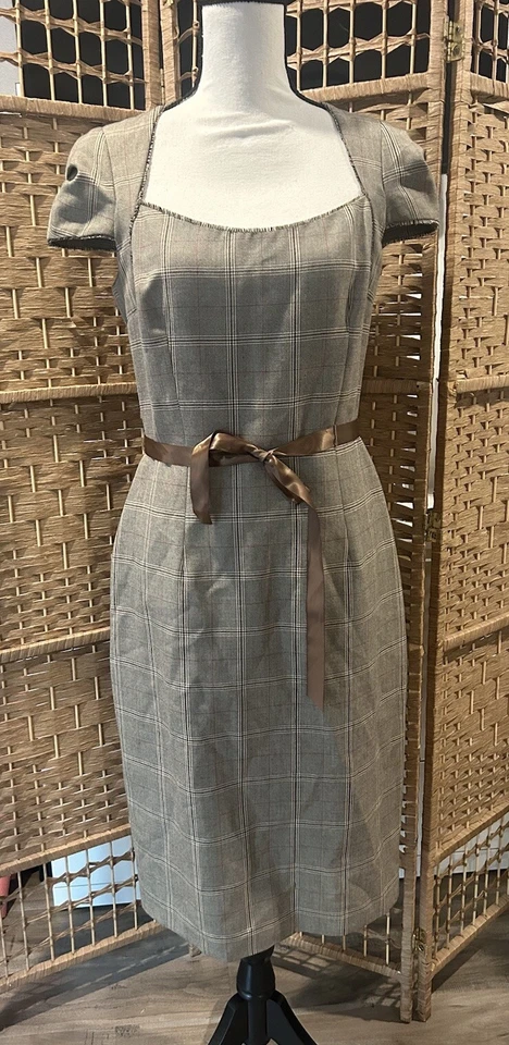 Vestido David Meister Talla 8 Manga Corta Con Forro Foto 2 de 4