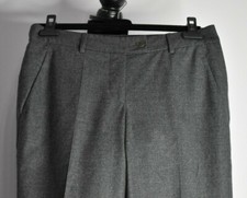 Moschino Cheap Chic Sz 8 Flat Front Dress Pants Pockets Cuffs Italy Crease Gray