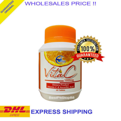 Phyto Vita-C Ascorbic Acid 1000mg Whitening Radiant Skin Anti Oxidant 60 Tabs