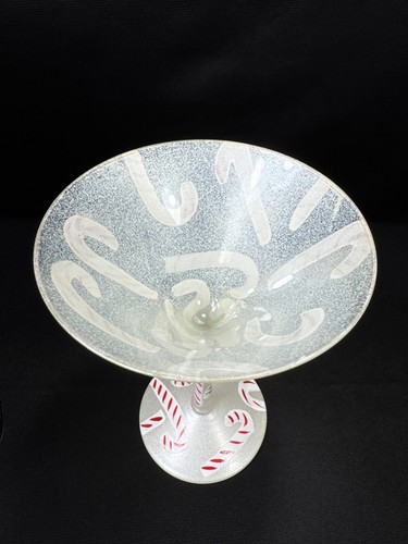 Lolita PEPPERMINTINI 10oz Martini Glass Candy Cane Hand Painted Christmas Bar - Picture 6 of 21