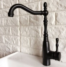Black Oil Brass Kitchen Wet Bar Bathroom Vessel Sink Faucet Mixer Tap enf378
