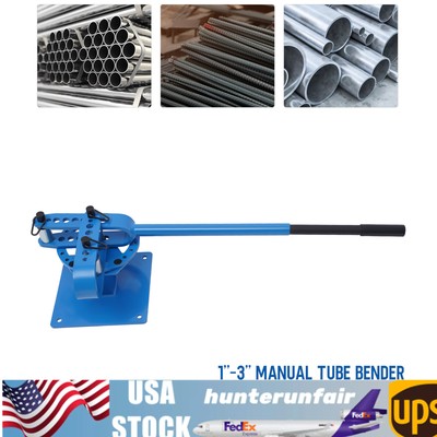 1-3'' 7 Dies Metal Square Round Bar Bend Manual Metal Pipe Tube Steel Bender