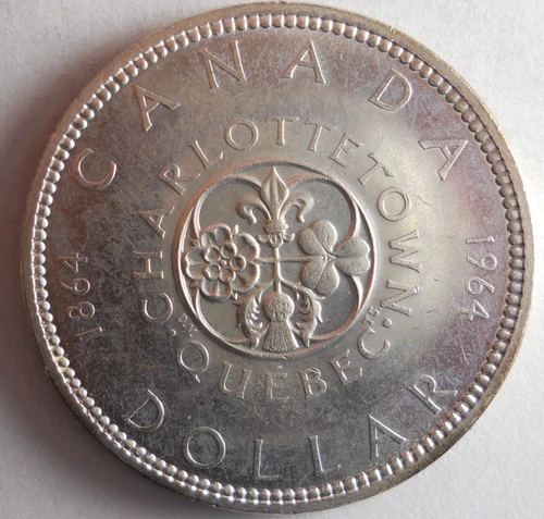 1964 CANADA DOLLAR - AU/UNC - Excellent Silver Crown Coin - Lot #A2