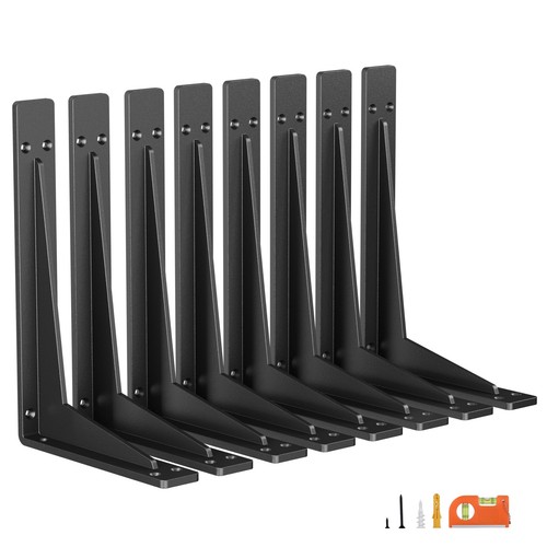 8-Pack 18 Inch Heavy Duty Shelf Brackets, Premium Metal Wall Bracket ...