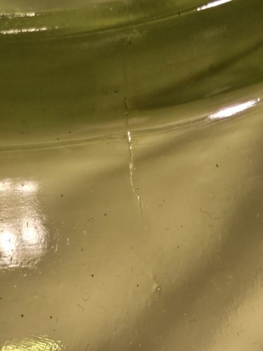 Vetro con ancoraggio verde vintage accento metà secolo moderno chip e tuffo - Foto 6 di 12