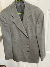 Men  s BURT PULITZER Collectors edition 100 Pure wool Gray Sport Coat Blazer 42