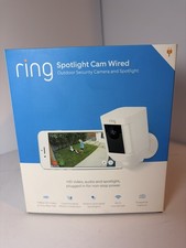 RING Spotlight Cam Plug-In Smart Security Video Camera w/ LED Lights
