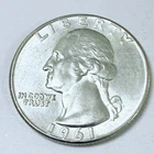 1961 Washington Quarter - 90% Silver - Circulated Coin #5164