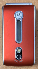 Motorola V690 - Red and Silver  GSM  Super Rare Cellular Flip Phone - Untested