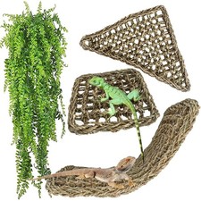 MUYG Reptile Hammock,Large Lizard Lounger,Bearded Dragon Tank Accessories Nat...