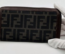 Fendi Monogram Print Canvas Leather Trim Wall...