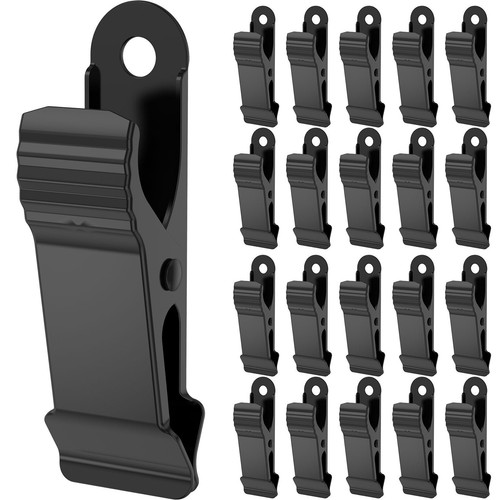20Pcs Mini Spring Clamp Metal Photo Alligator Clamps Anti-Slip Clamp Black - Picture 4 of 11