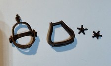 Johnny West By Marx, Accessories, 2 Sheriffs Stars, Stirrup, Spur With Strap