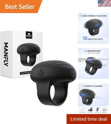 Rechargeable Black Finger Massager - Powerful, Waterproof & Effortless Relief