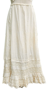 Victorian/Edwardian Petticoat Antique Under Skirt/1900 1905 Lace Hem/Size Med.