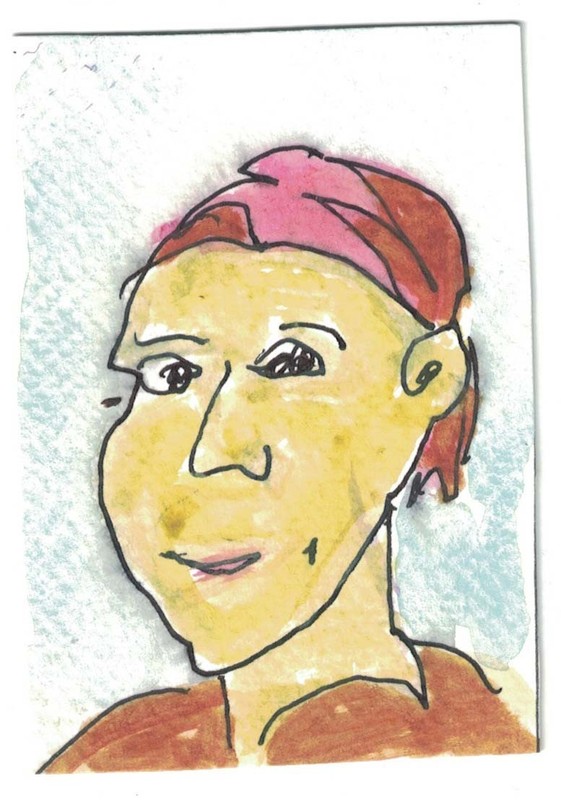 ACEO "Bud" 2.5" by 3.5" Original Art