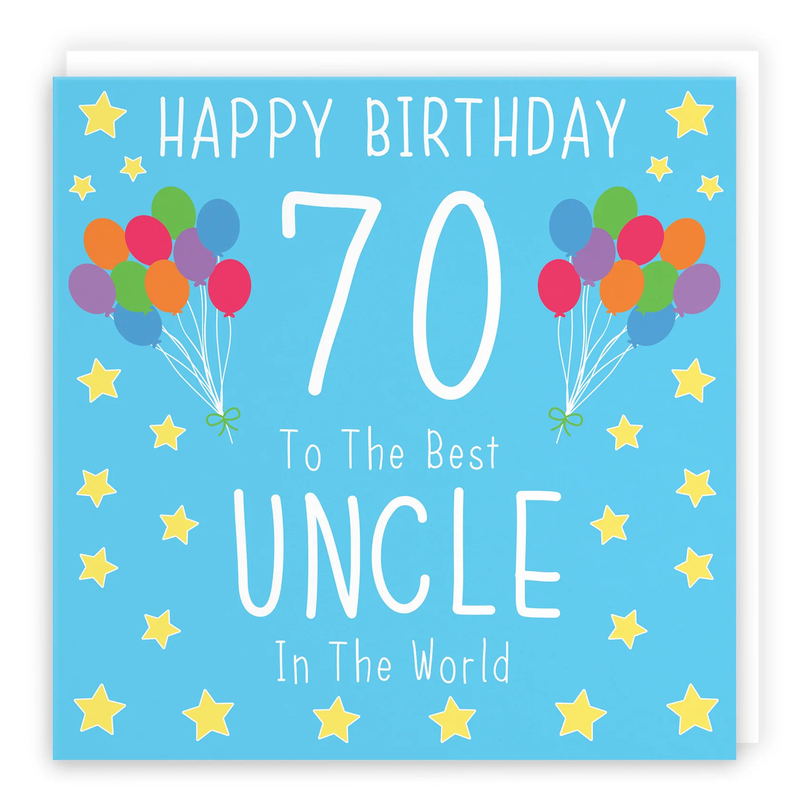 70th Uncle Birthday Card Iconic