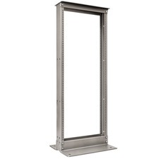 4' Two Post Aluminum Network Rack - Mill Finish - 19" 24U 