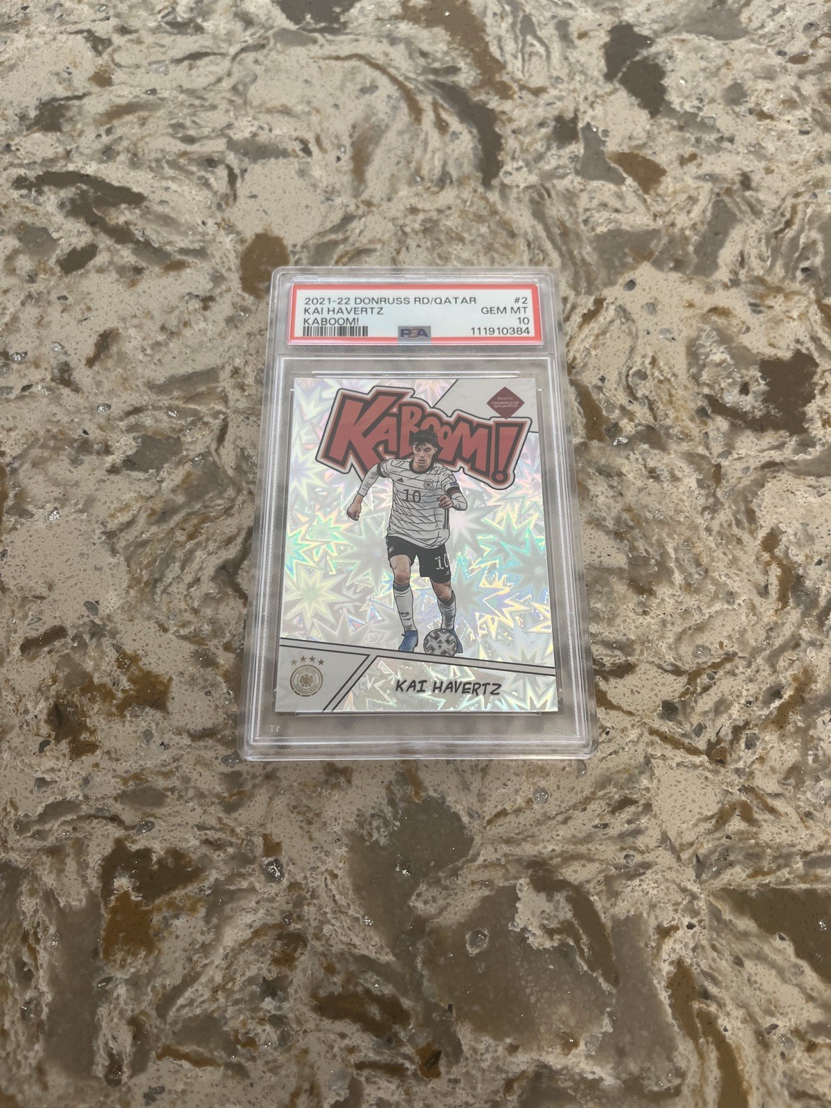 2021-22 Panini Donruss Road to Qatar Kai Havertz World Cup Kaboom PSA 10!