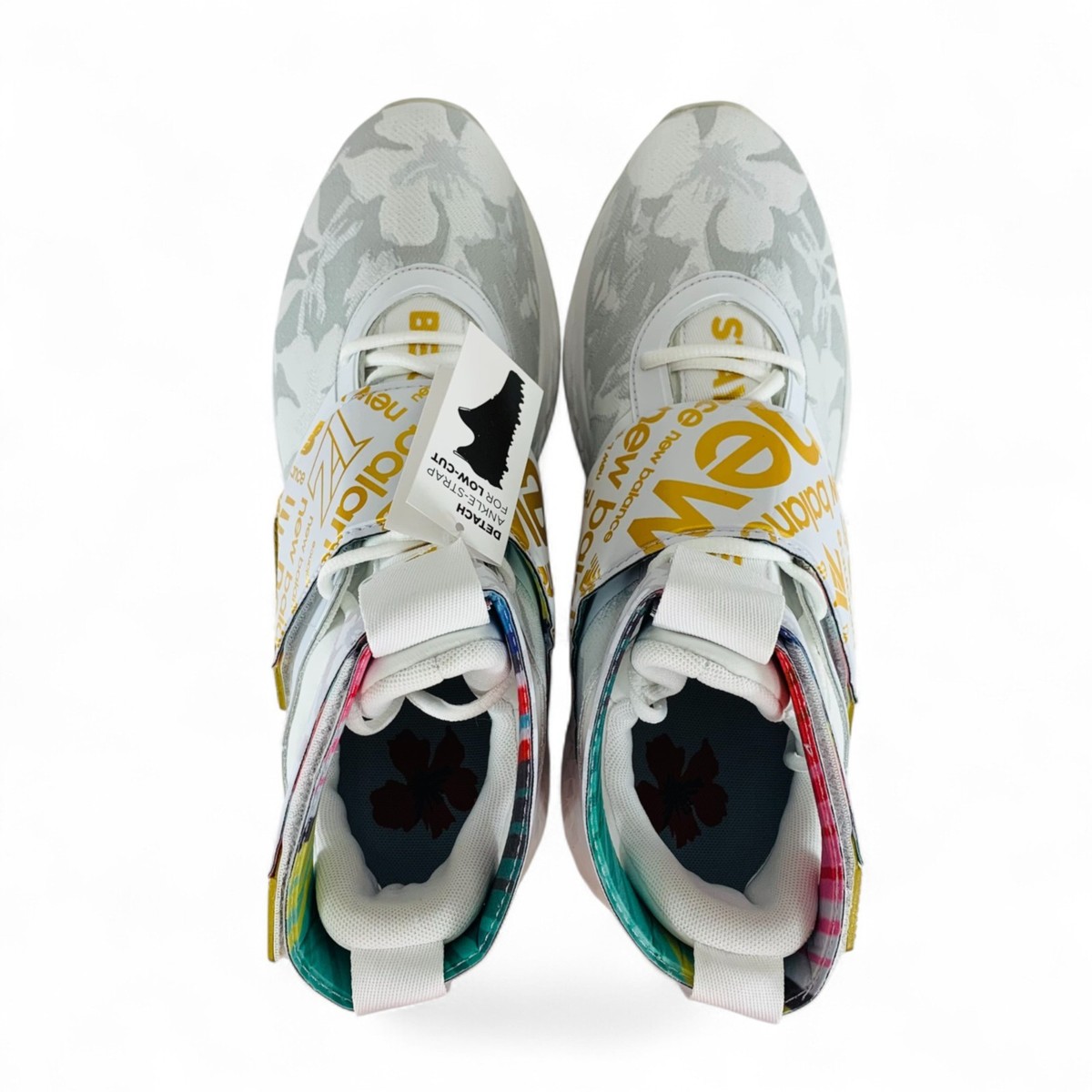 New Balance Lindor 1 TF White Gold Floral Men's Baseball Turf