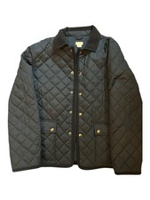 J Crew Crewcuts Boys quilted Barn Jacket Coat Size L Navy Blue. Preppy