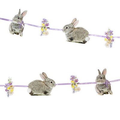 HASE & BLUME OSTERGIRLANDE Hase Wimpelkette Kinder Eiersuche Party Deko Geschenk