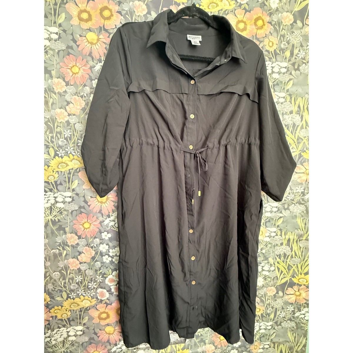 black maternity shirt dress Vero Moda Maternity - Midi Shirt Dress - Women - Viscose - M