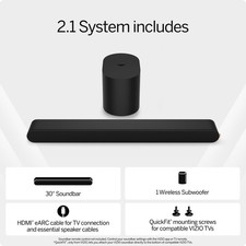 VIZIO SV210M-0808 2.1 Soundbar with Wireless Subwoofer, Dolby Atmos  DTS:X,