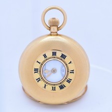 Antique Favre-Leuba & Co Zenith 18ct Gold Half Hunter Pocket Watch c.1921